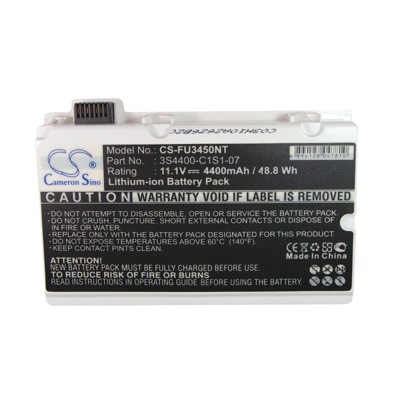White 11.1V 4400mAh Fujitsu, amilo Pi3450, amilo Pi3525, amilo Pi3540 Replacement Battery Notebook & Laptop Cameron Sino Technology Limited