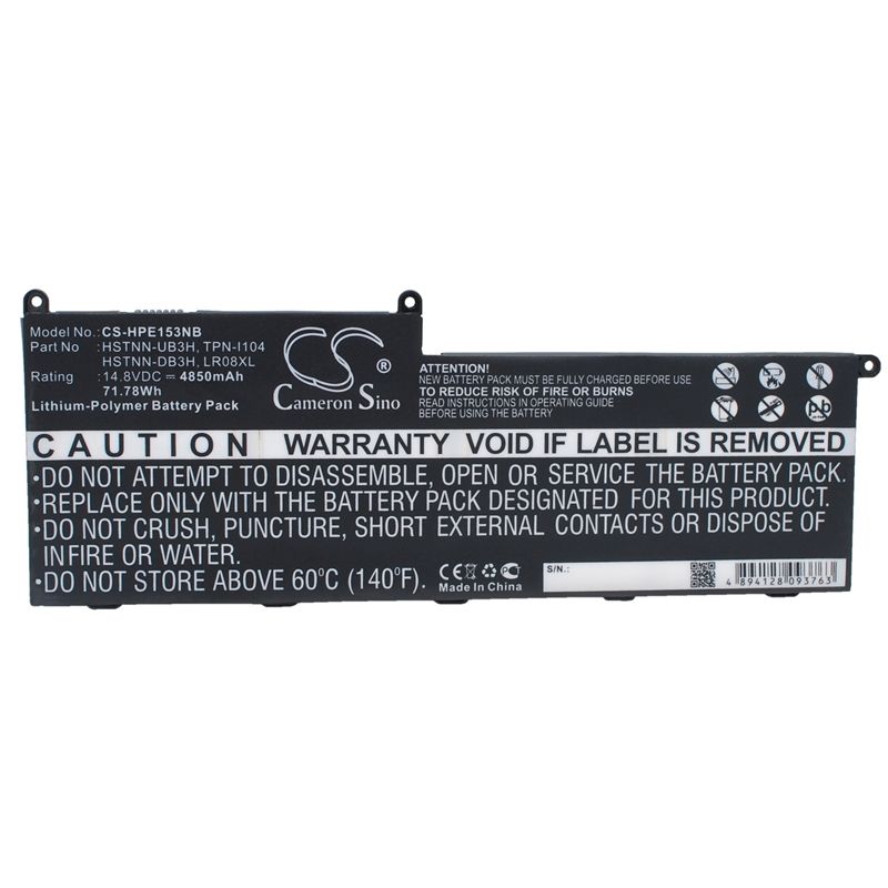 Li-polymer Battery Fits Hp, 15-3300, Envy 15-3000, Envy 15-3100 14.8v, 4850mah Notebook & Laptop Cameron Sino Technology Limited