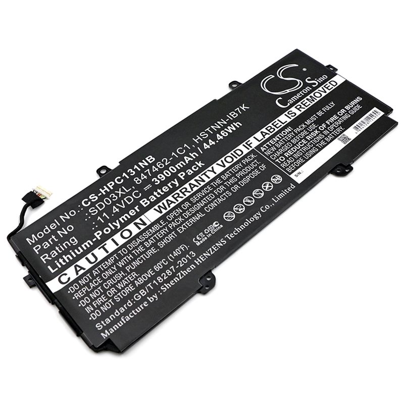 Li-polymer Battery Fits Hp, Chromebook 13 G1 11.4v, 3900mah Notebook & Laptop Cameron Sino Technology Limited