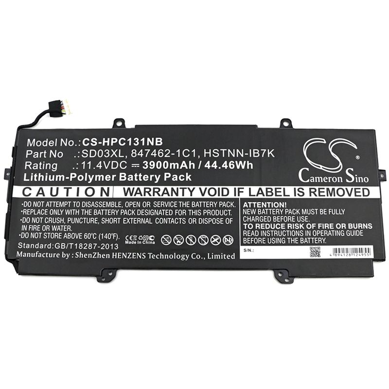 Li-polymer Battery Fits Hp, Chromebook 13 G1 11.4v, 3900mah Notebook & Laptop Cameron Sino Technology Limited