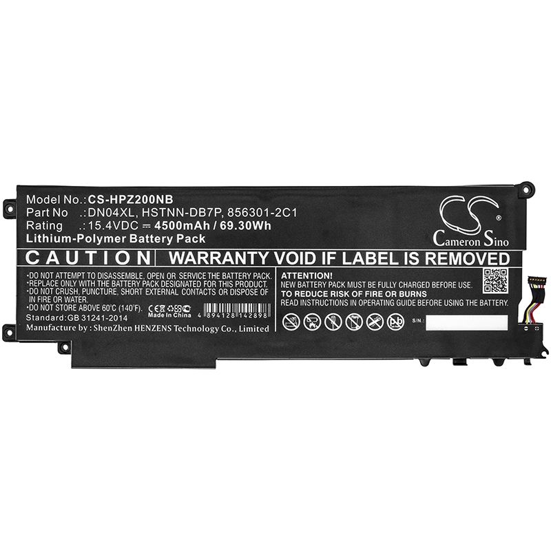 Li-Polymer Battery fits Hp, zbook X2, zbook X2 G4 15.4V, 4500mAh Notebook & Laptop Cameron Sino Technology Limited