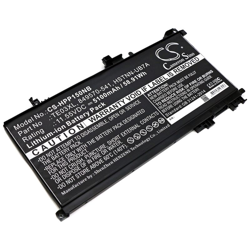 Li-ion Battery fits Hp, pavilion 15 Uhd, pavilion 15-bc 11.55V, 5100mAh Notebook & Laptop Cameron Sino Technology Limited