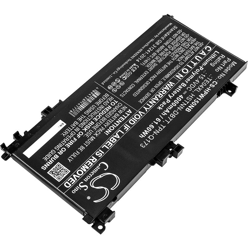 Li-Polymer Battery fits Hp, omen 15-ax200, omen 15-ax200na, omen 15-ax200nx 15.4V, 4000mAh Notebook & Laptop Cameron Sino Technology Limited