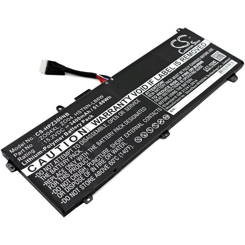 Li-polymer Battery Fits Hp, Zbook Studio G3 15.2v, 3400mah Notebook & Laptop Cameron Sino Technology Limited