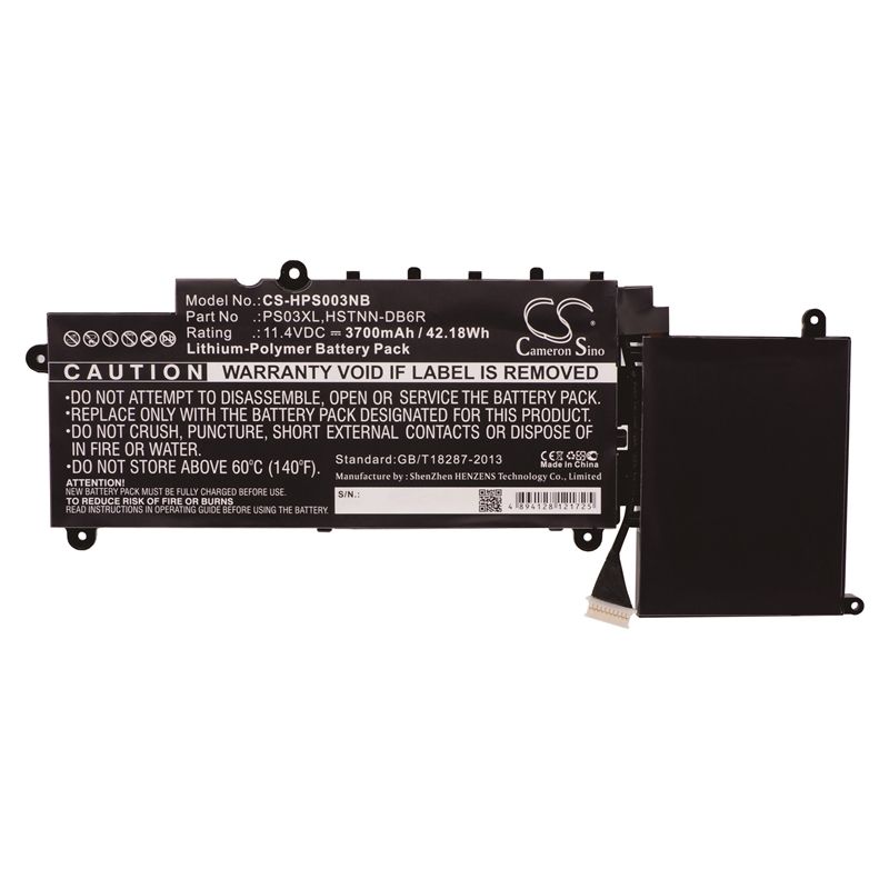 Li-Polymer Battery fits Hp, stream 11, stream 11-d010nr, stream 11-d023tu 11.4V, 3700mAh Notebook & Laptop Cameron Sino Technology Limited