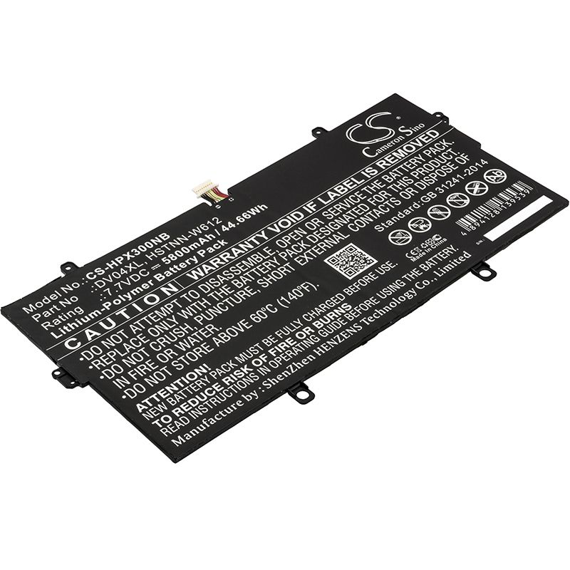 Li-Polymer Battery fits Hp, 1bh17ea, 1bh18ea, 1bq72lt 7.7V, 5800mAh Notebook & Laptop Cameron Sino Technology Limited