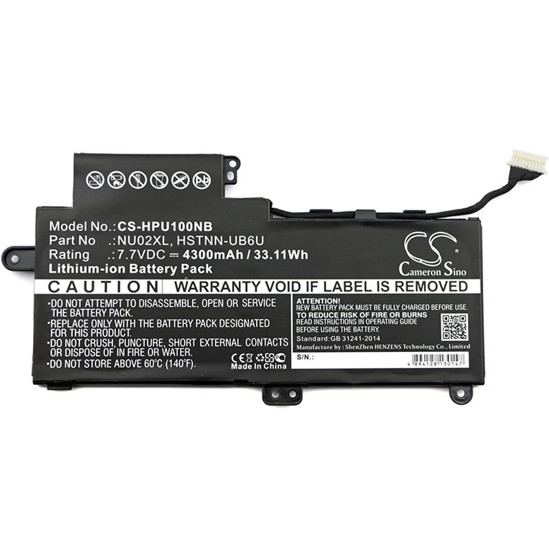 Li-ion Battery Fits Hp, Pavilion M1, Pavilion M1-u, Pavilion M1-u001dx 7.7v, 4300mah Notebook & Laptop Cameron Sino Technology Limited