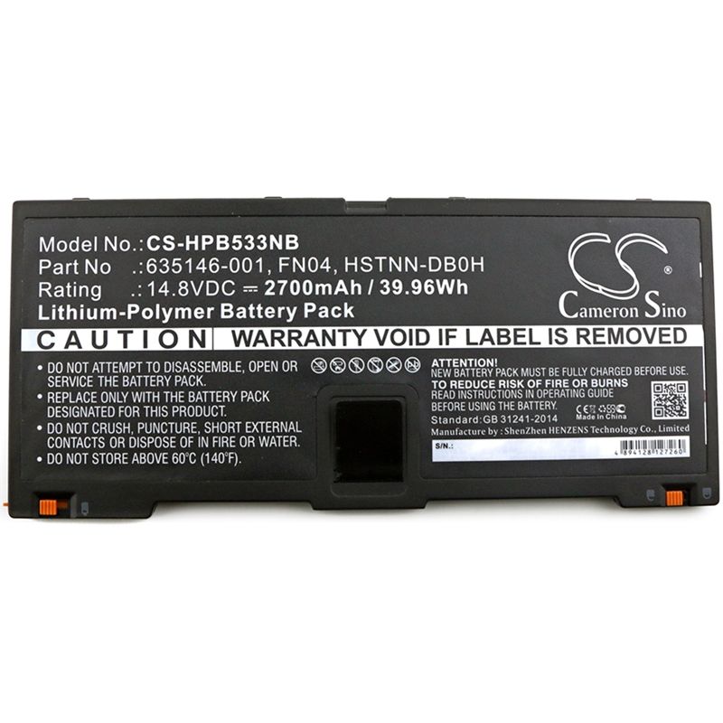 Li-polymer Battery Fits Hp, Probook 5330m 14.8v, 2700mah Notebook & Laptop Cameron Sino Technology Limited