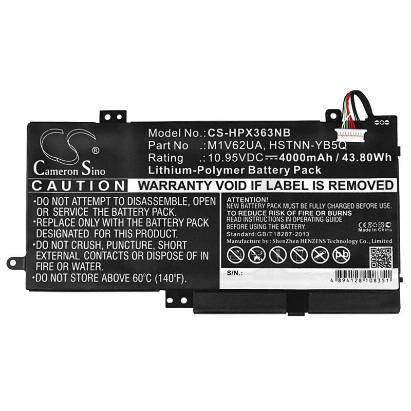 Li-Polymer Battery fits Hp, envy X360, pavilion X360, pavilion X360 13 10.95V, 4000mAh Notebook & Laptop Cameron Sino Technology Limited