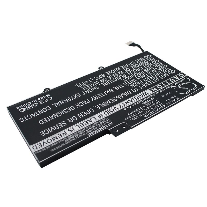Li-Polymer Battery fits Hp, 15-u011dx, envy X360, envy X360 Touchsmart 11.4V, 3750mAh Notebook & Laptop Cameron Sino Technology Limited