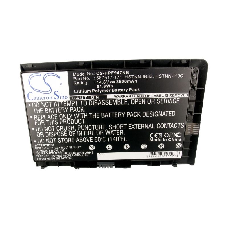 Li-Polymer Battery fits Hp, bt04xl, elitebook Folio 9470, elitebook Folio 9470m 14.8V, 3500mAh Notebook & Laptop Cameron Sino Technology Limited