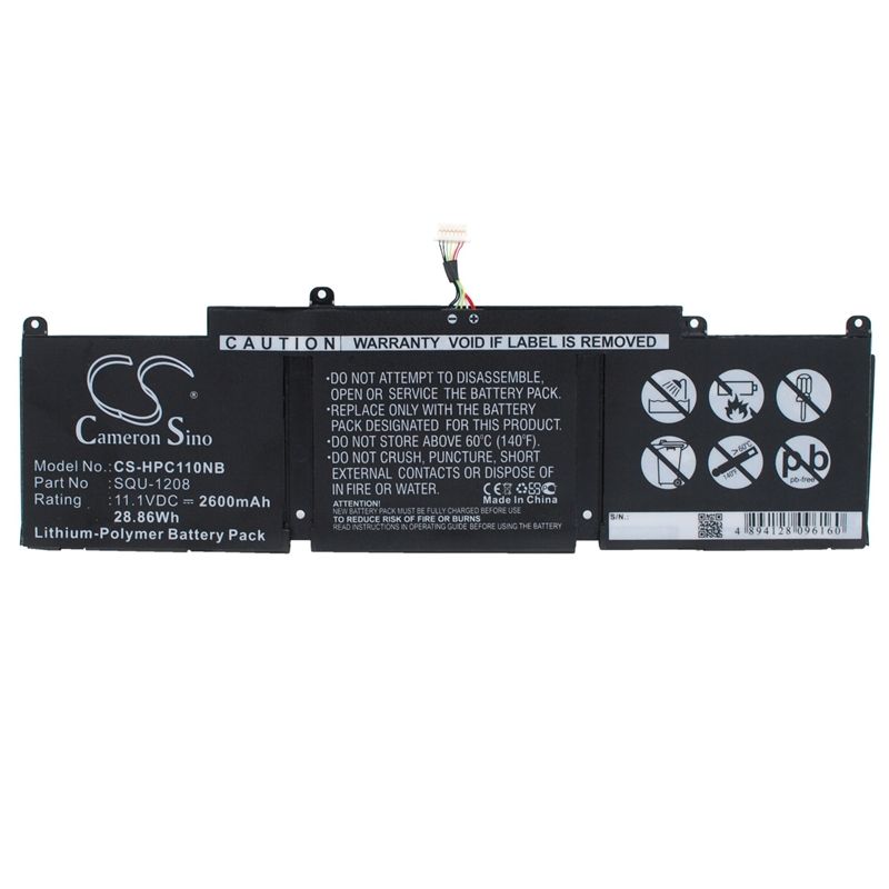 Li-Polymer Battery fits Hp, chromebook 11, chromebook 11 2000, chromebook 11 G1 11.1V, 2600mAh Notebook & Laptop Cameron Sino Technology Limited