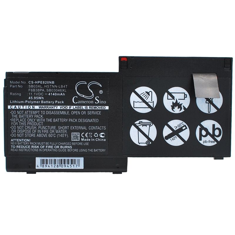 Li-polymer Battery Fits Hp, Elitebook 820, Elitebook 820 G1 11.1v, 4140mah Notebook & Laptop Cameron Sino Technology Limited