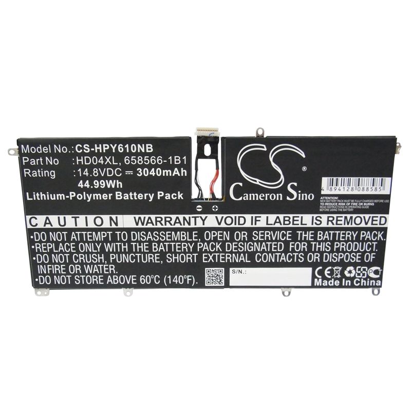 Li-polymer Battery Fits Hp, Envy 6-1000, Envy Spectre Tu Xt 13-2000eg, Envy Spectre Xt 13-2021 14.8v, 3040mah Notebook & Laptop Cameron Sino Technology Limited