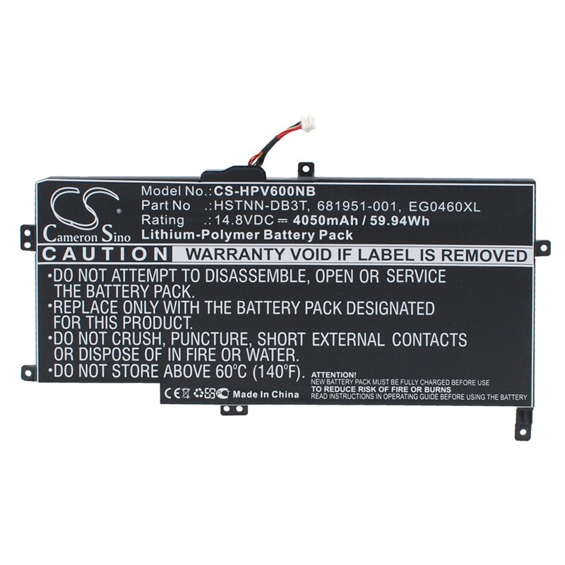 Li-Polymer Battery fits Hp, envy Sleekbook 6, envy Sleekbook 6-1000, envy Sleekbook 6z-1000 14.8V, 4050mAh Notebook & Laptop Cameron Sino Technology Limited