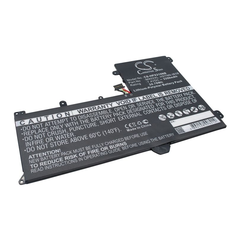 Li-Polymer Battery fits Hp, slatebook 101, slatebook 101" X2 10-10-h010nr, tpn-q127 7.40V, 3350mAh Notebook & Laptop Cameron Sino Technology Limited