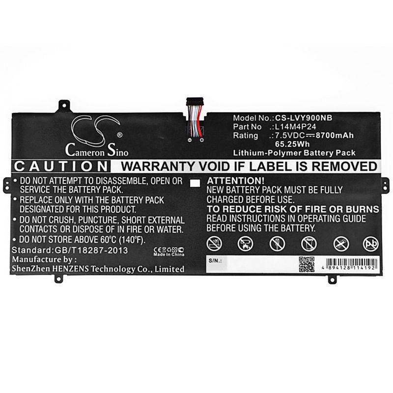 Li-polymer Battery Fits Lenovo, Yoga 4 Pro, Yoga 900, Yoga 900 I7 7.5v, 8700mah Notebook & Laptop Cameron Sino Technology Limited