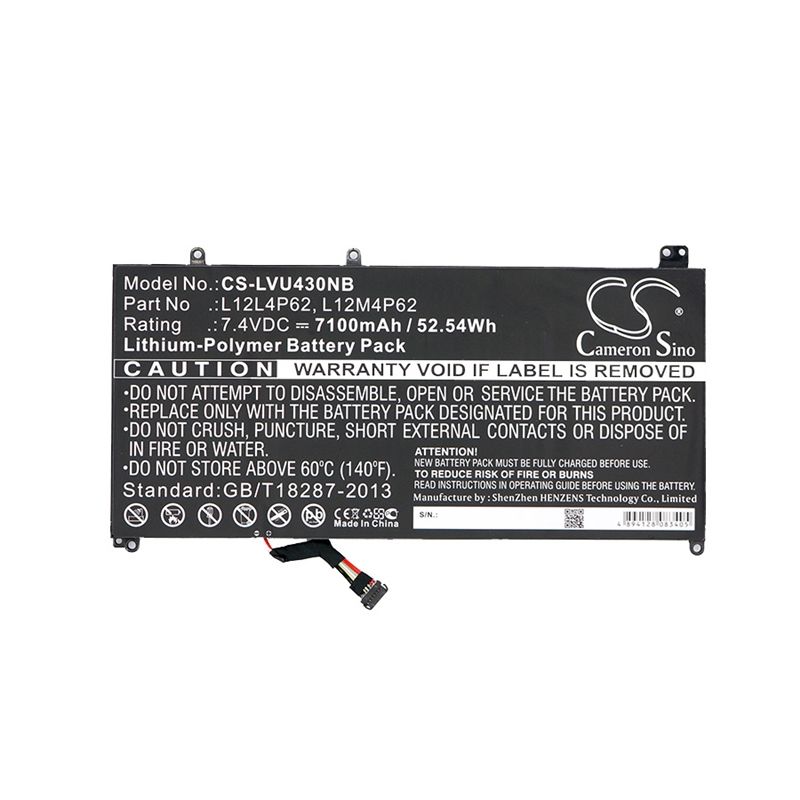 Li-polymer Battery Fits Lenovo, Ideapad U330t, Ideapad U430, Ideapad U430 Touch-59371574 7.4v, 7100mah Notebook & Laptop Cameron Sino Technology Limited