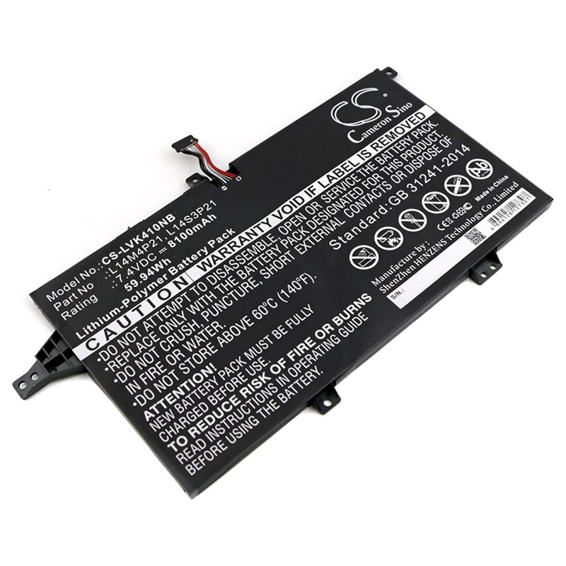 Li-Polymer Battery fits Lenovo, k41-70, m41-70, m41-70a-ith 7.4V, 8100mAh Computer Cameron Sino Technology Limited