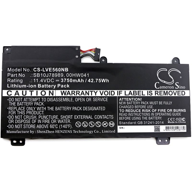 Li-ion Battery fits Lenovo, thinkpad E560p, thinkpad S5, thinkpad S5 20g4a000cd 11.4V, 3750mAh Computer Cameron Sino Technology Limited (Suspended)