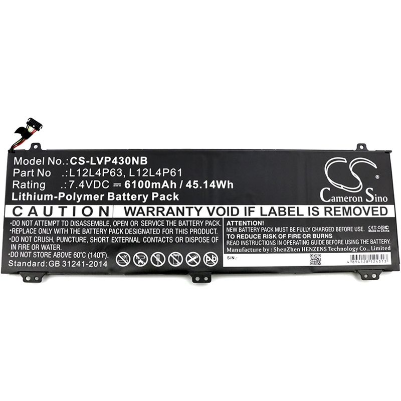 Li-Polymer Battery fits Lenovo, ideapad U330p, ideapad U330t, u330 Touch 7.4V, 6100mAh Notebook & Laptop Cameron Sino Technology Limited