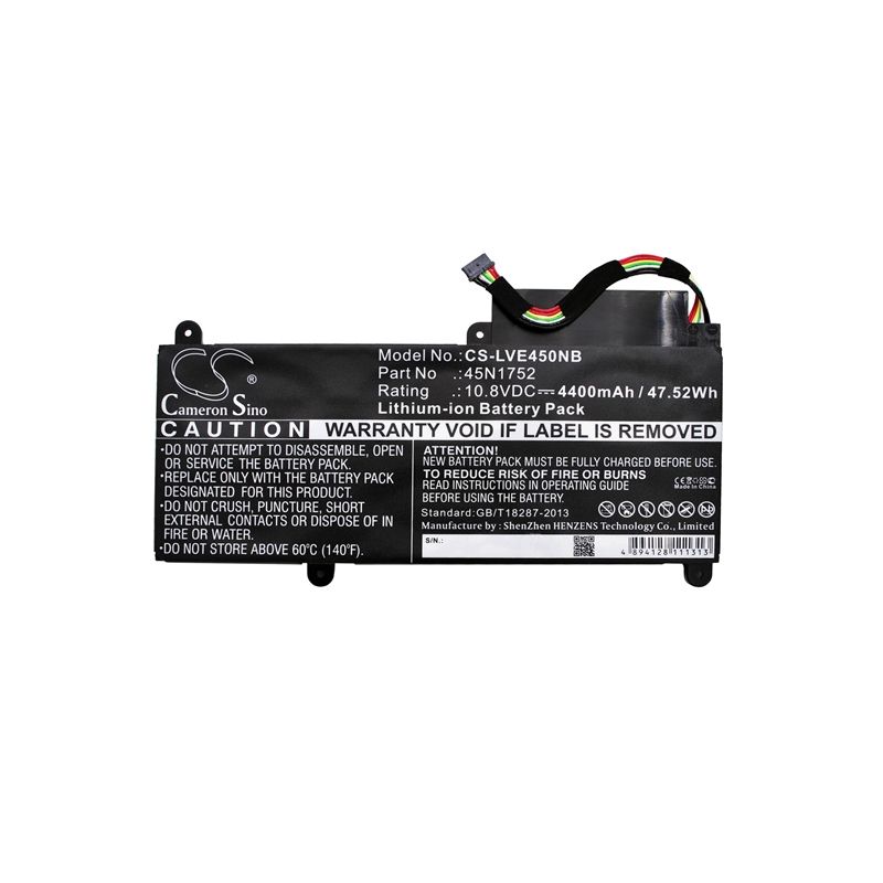 Li-ion Battery fits Lenovo, thinkpad E450, thinkpad E450 20dc003wus, thinkpad E450 20dc004cus 10.8V, 4400mAh Notebook & Laptop Cameron Sino Technology Limited