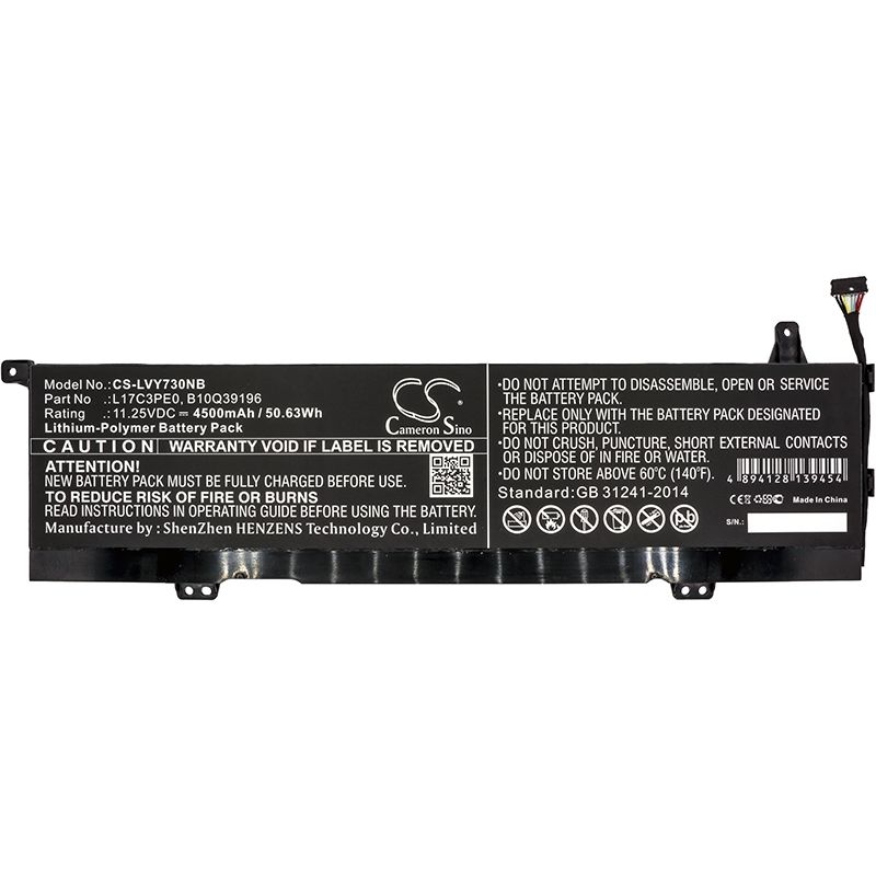 Li-polymer Battery Fits Lenovo, Yoga 730-13ikb, Yoga 730-2u, Yoga730 11.25v, 4500mah Notebook & Laptop Cameron Sino Technology Limited