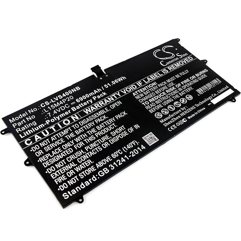 Li-Polymer Battery fits Lenovo, yoga 4s, yoga 900s 12isk, yoga 900s-12isk 7.4V, 6900mAh Notebook & Laptop Cameron Sino Technology Limited