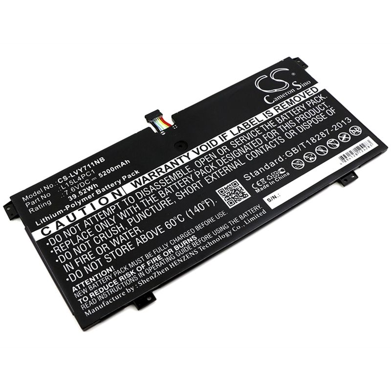 Li-polymer Battery Fits Lenovo, Yoga 710, Yoga 710 11", Yoga 710-11isk 7.6v, 5200mah Computer Cameron Sino Technology Limited