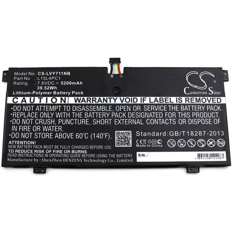 Li-polymer Battery Fits Lenovo, Yoga 710, Yoga 710 11", Yoga 710-11isk 7.6v, 5200mah Computer Cameron Sino Technology Limited