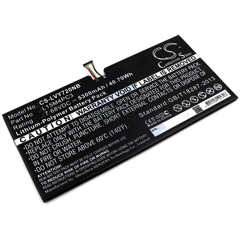 Li-polymer Battery Fits Lenovo, Ideapad Miix 720, Miix 5 Pro 7.68v, 5300mah Notebook & Laptop Cameron Sino Technology Limited