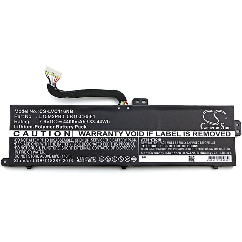 Li-Polymer Battery fits Lenovo, 100s-11iby, chromebook 11.6 7.6V, 4400mAh Notebook & Laptop Cameron Sino Technology Limited