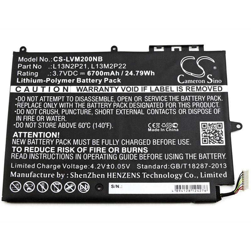 Li-Polymer Battery fits Lenovo, miix 2, miix 2 10, miix 3 10 3.7V, 6700mAh Computer Cameron Sino Technology Limited (Suspended)