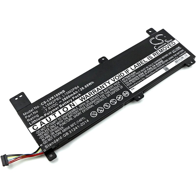 Li-Polymer Battery fits Lenovo, 80sl0038ax, chromebook 100s, ideapad 310 14isk 7.6V, 3800mAh Notebook & Laptop Cameron Sino Technology Limited
