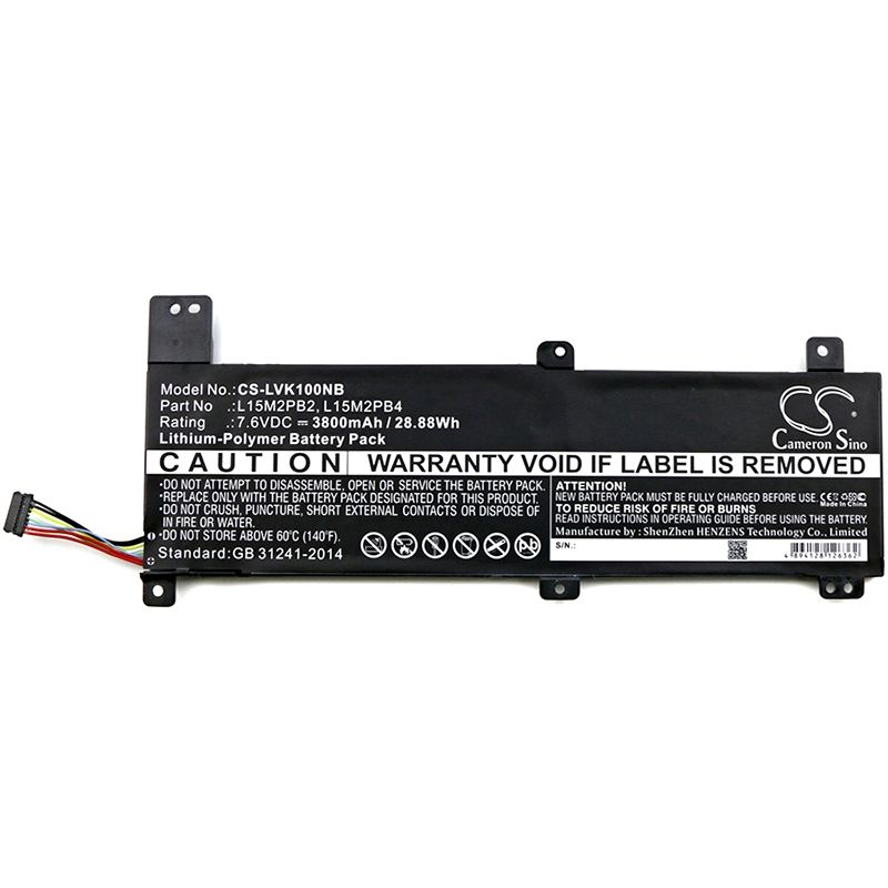 Li-Polymer Battery fits Lenovo, 80sl0038ax, chromebook 100s, ideapad 310 14isk 7.6V, 3800mAh Notebook & Laptop Cameron Sino Technology Limited