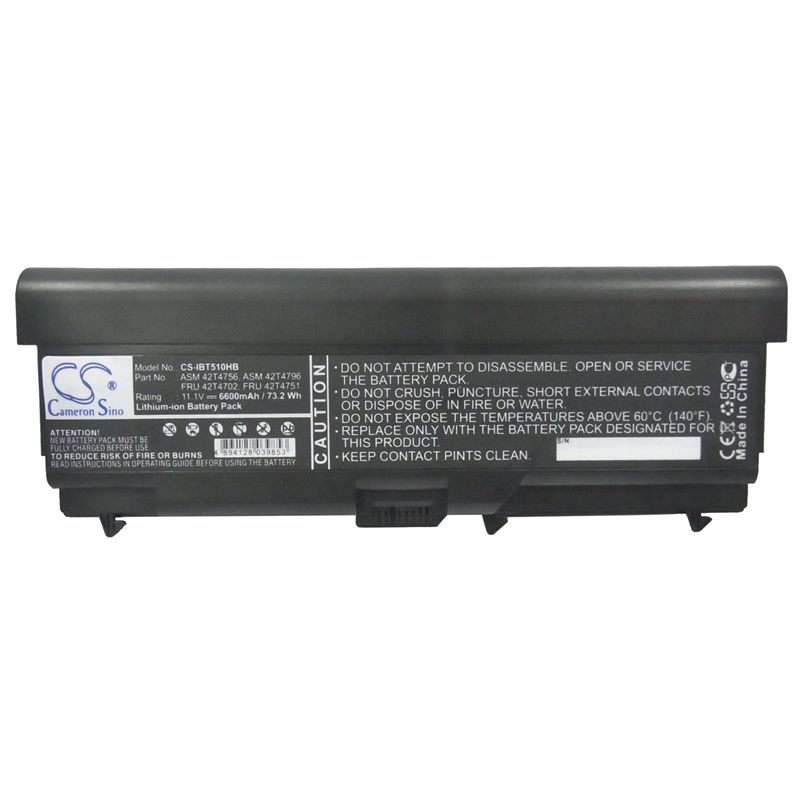Li-ion Battery Fits Lenovo, Thinkpad 70+, Thinkpad E40, Thinkpad E50 11.1v, 6600mah Notebook & Laptop Cameron Sino Technology Limited