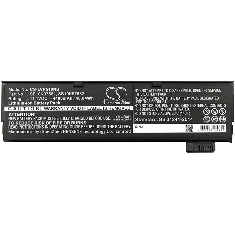 Li-ion Battery Fits Lenovo, 20h90038cd, 20h9003acd, 20h9003bcd 11.1v, 4400mah Notebook & Laptop Cameron Sino Technology Limited