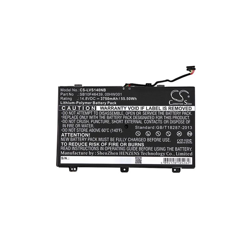 Li-Polymer Battery fits Lenovo, thinkpad S3 Yoga, thinkpad Yoga 14 14.8V, 3750mAh Notebook & Laptop Cameron Sino Technology Limited