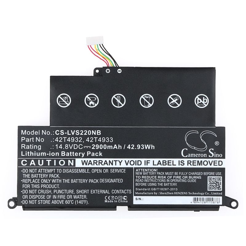 Li-ion Battery fits Lenovo, thinkpad Edge E220s 14.8V, 2900mAh Notebook & Laptop Cameron Sino Technology Limited