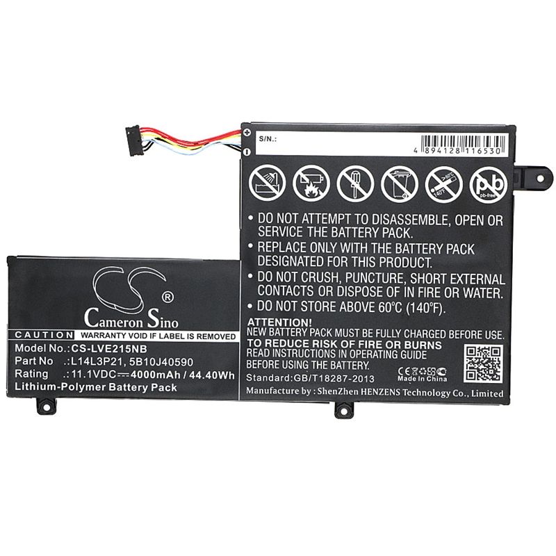 Li-Polymer Battery fits Lenovo, edge 2 (2-1580), edge 2 15, edge 2 1580 11.1V, 4000mAh Notebook & Laptop Cameron Sino Technology Limited