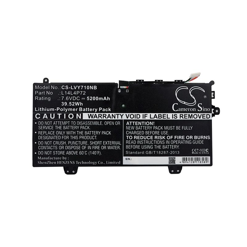 Li-Polymer Battery fits Lenovo, yoga 700 7.6V, 5200mAh Notebook & Laptop Cameron Sino Technology Limited