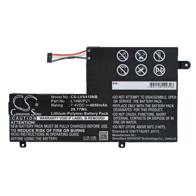 Li-Polymer Battery fits Lenovo, s41, s41-35, s41-70 7.4V, 4050mAh Notebook & Laptop Cameron Sino Technology Limited