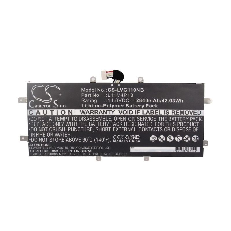 Li-Polymer Battery fits Lenovo, ideapad Yoga 11, ideapad Yoga 11s 14.8V, 2840mAh Computer Cameron Sino Technology Limited