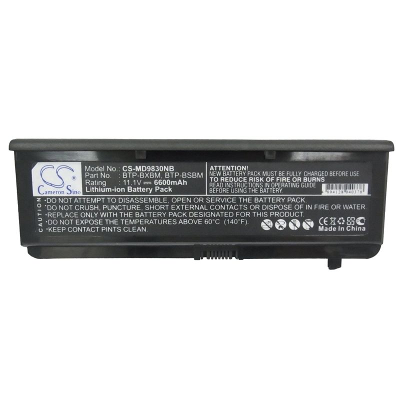 Li-ion Battery fits Medion, md96290, md98300, wam2030 11.1V, 6600mAh Notebook & Laptop Cameron Sino Technology Limited