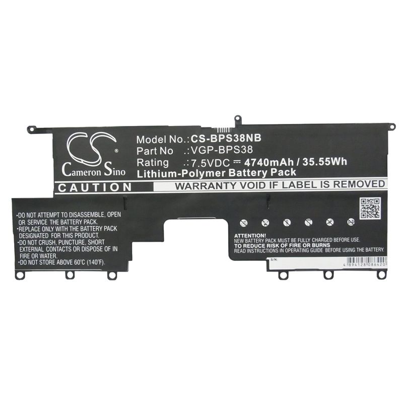 Li-polymer Battery Fits Sony, Svp13213cw, Svp13218pw, Svp13229pw 7.5v, 4740mah Notebook & Laptop Cameron Sino Technology Limited
