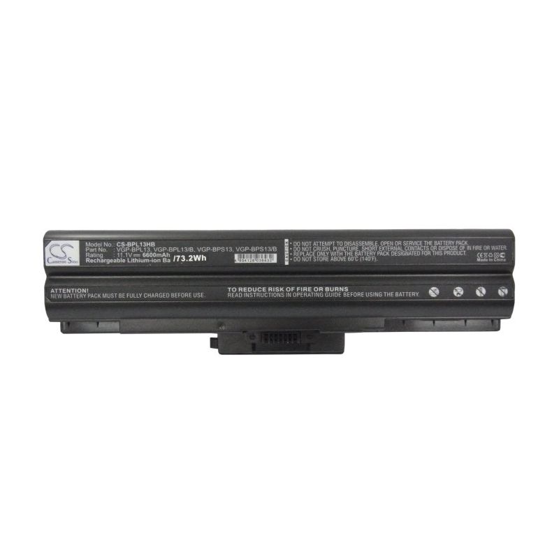 Li-ion Battery fits Sony, vaio, vaio Vgn-aw230j/h, vaio Vgn-aw235j/b 11.1V, 6600mAh Computer Cameron Sino Technology Limited