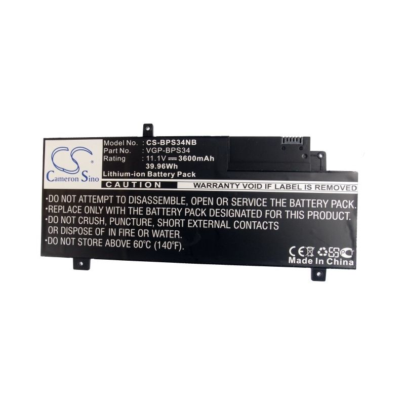 Li-ion Battery Fits Sony, F15a16, F15a16sc, Svf15a13cw 11.1v, 3600mah Notebook & Laptop Cameron Sino Technology Limited