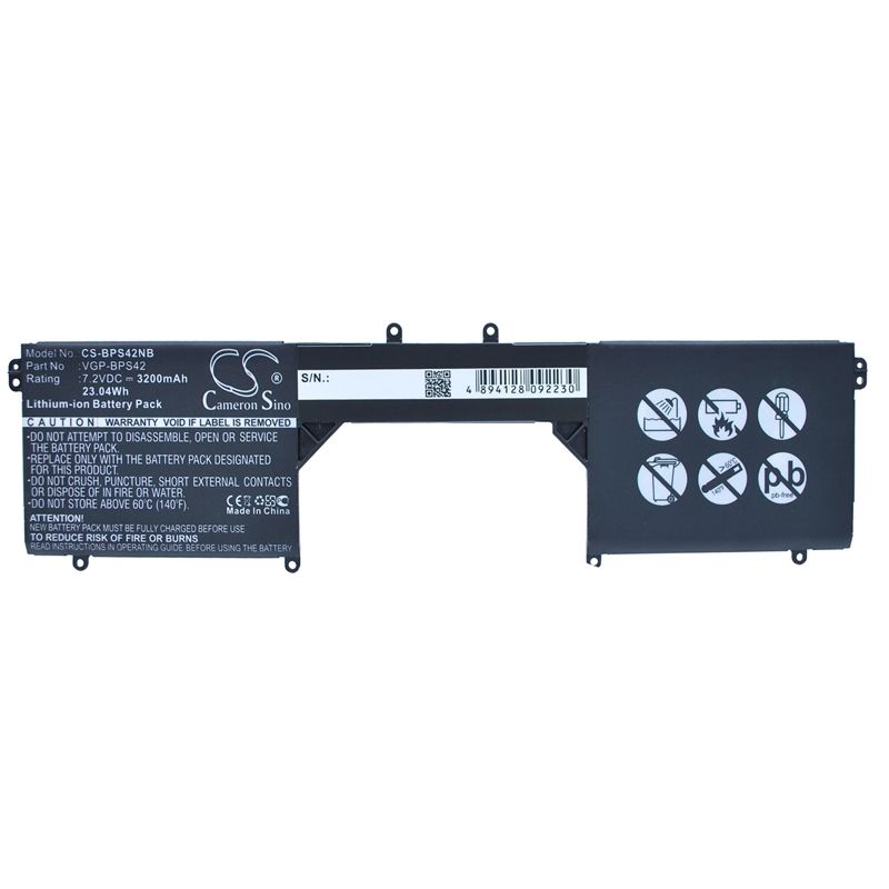 Li-ion Battery fits Sony, svf11n14scp, svf11n15scp, svf11n18cw 7.20V, 3200mAh Notebook & Laptop Cameron Sino Technology Limited