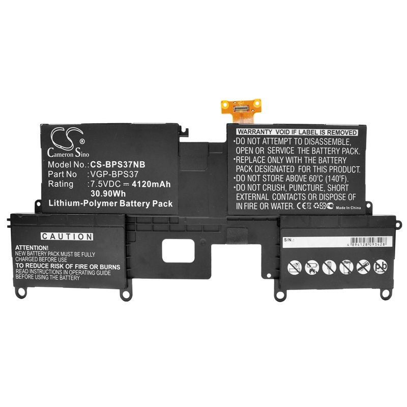 Li-polymer Battery Fits Sony, Svp11214cxb, Svp11216cw, Svp11217pw/b 7.5v, 4120mah Notebook & Laptop Cameron Sino Technology Limited