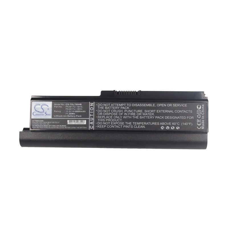 Li-ion Battery fits Toshiba, ? Satellite L700d, satellite L700, satellite L700d 10.8V, 6600mAh Notebook & Laptop Cameron Sino Technology Limited